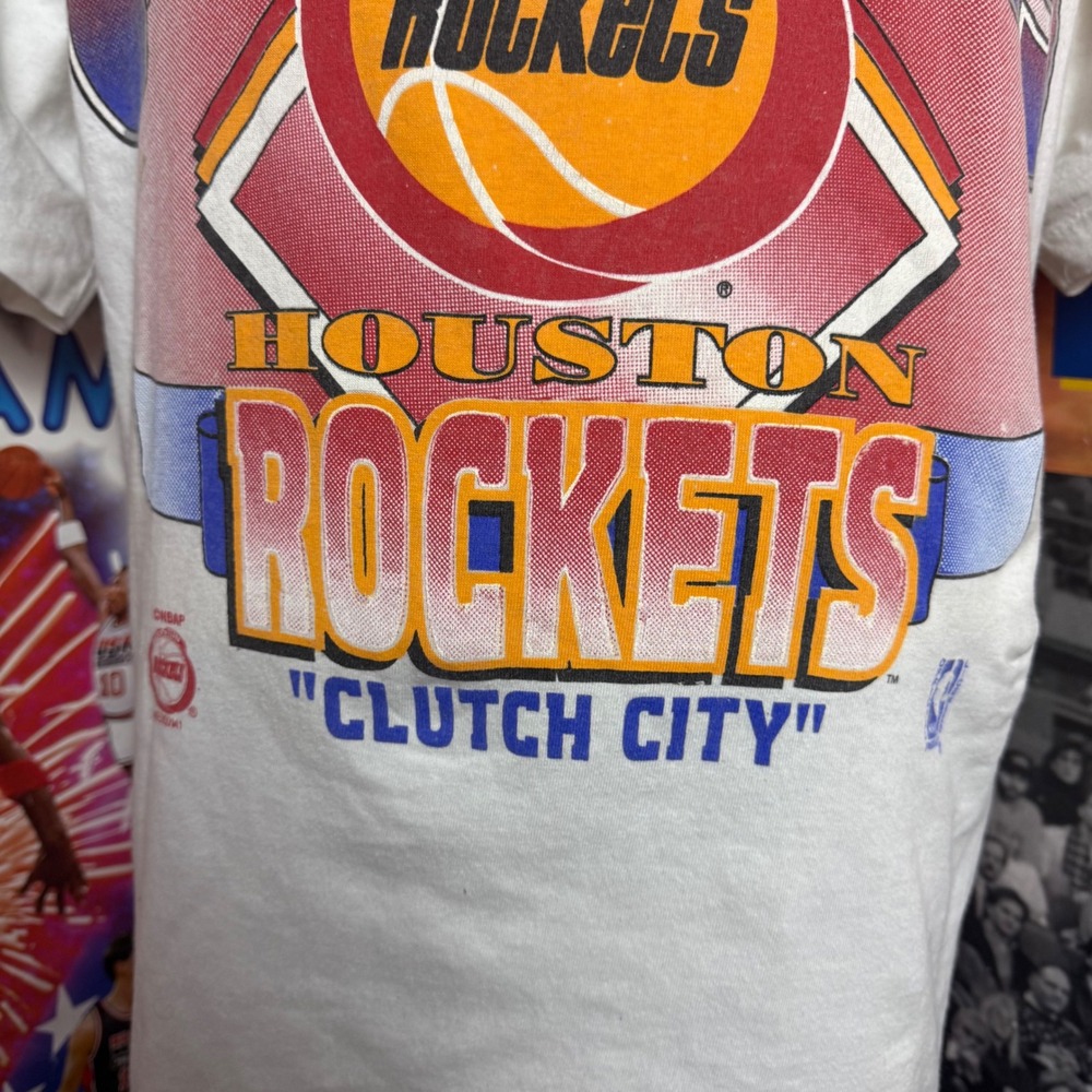 Vintage Houston Rockets 1994 NBA Finals Champions Clutch City T-Shirt Sz XL - Picture 3 of 6